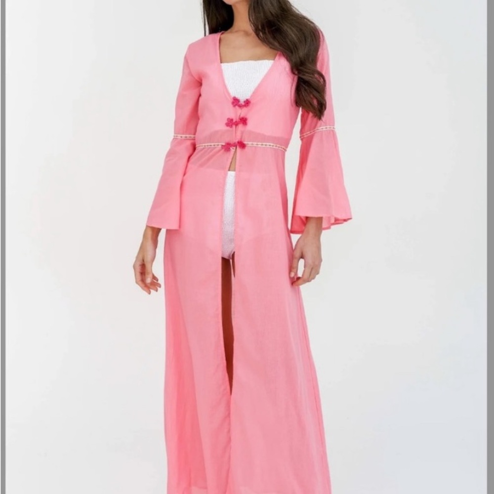 Pitusa Coral Cotton Cover-Up Frog Closure size M